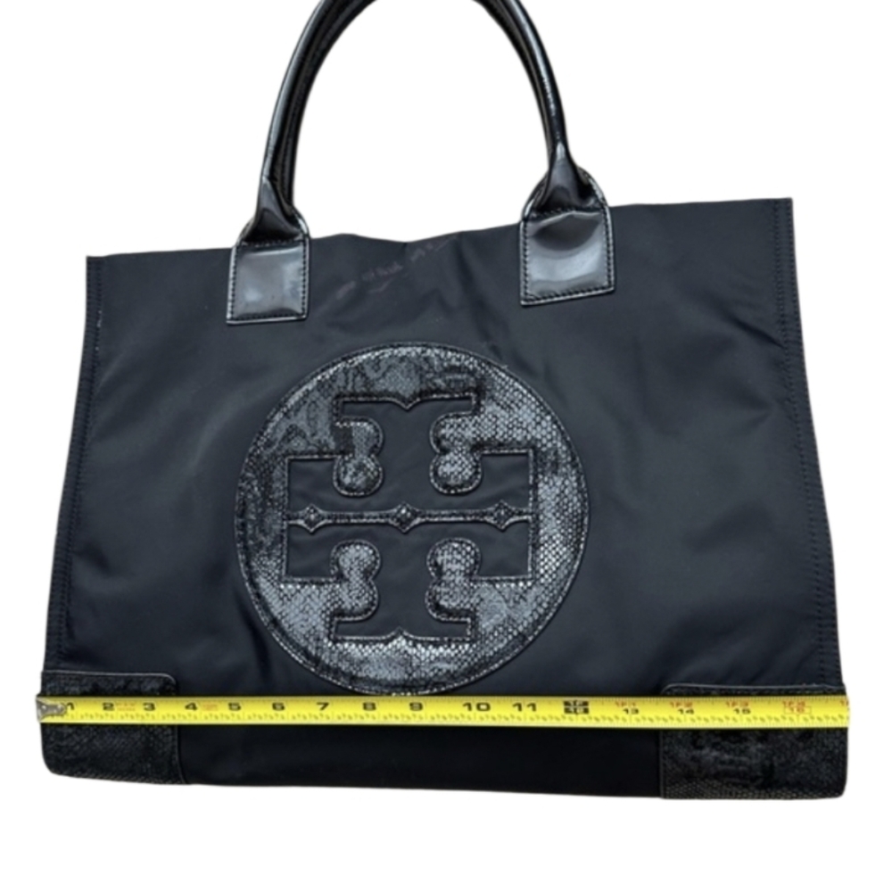 Tory Burch Ella Tote bag in Black Snake Print - Picture 5 of 11